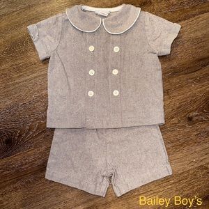 Bailey Boys Matching Short Set Double Breasted